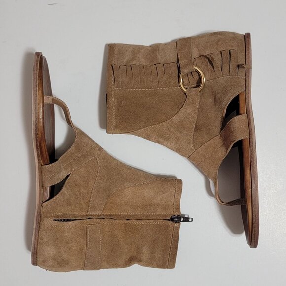 NEW Artisan Crafted By Zigi Aldonza Gladiator Sandals Womens 9 Suede Fringe Boho - Picture 3 of 10